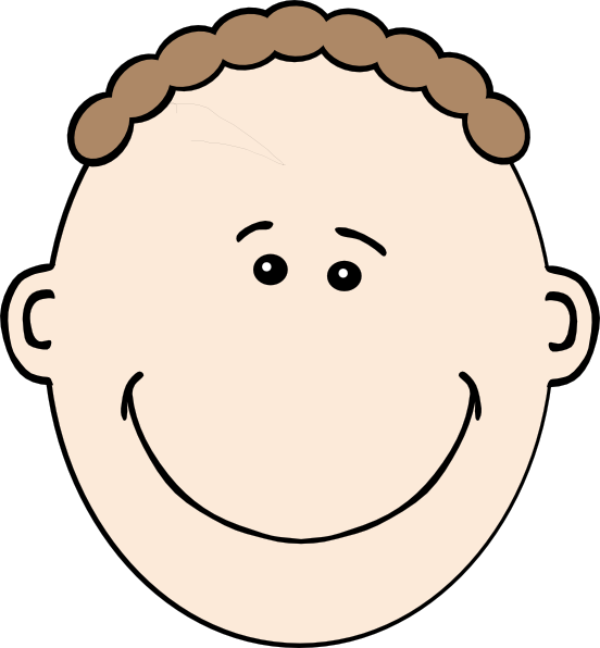Man Face Clip Art At Clker - Cartoon Boy Face (552x596), Png Download