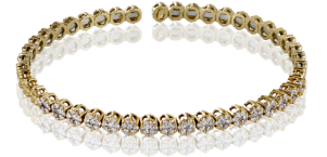 Diamond And Gold Bangle Bracelet B1003 - Simon G Lb2063 Diamond Garden Collection Bangle (metal (370x370), Png Download