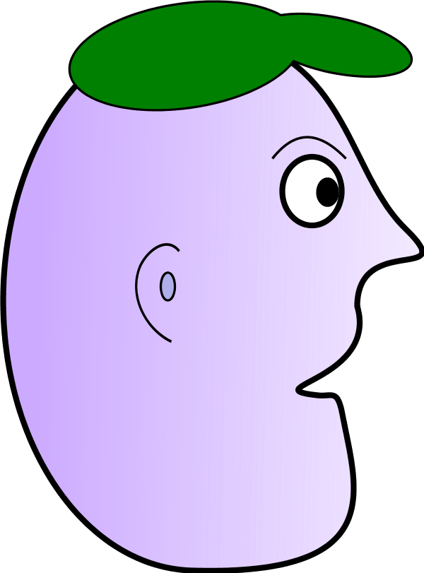 Cartoon Man Face Profile Wearing Cap - Clip Art (600x811), Png Download
