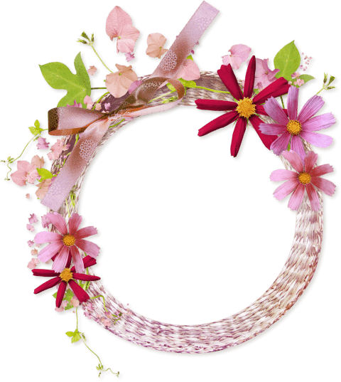 Free Png Floral Round Frame Png Images Transparent - Circle Flower Frame Png (480x537), Png Download