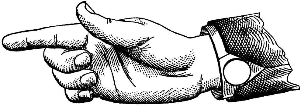 Pointing Hand (990x350), Png Download