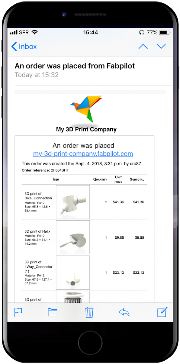 3d Printing Quotation Email - 3d Printing (700x1292), Png Download