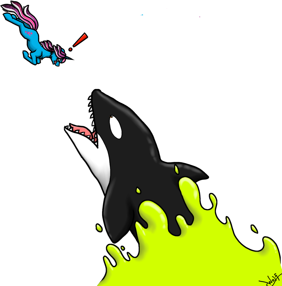 Mammal Clipart Baby Whale Killer Whale Drawing Png - Killer Whale Jumping Drawing (981x996), Png Download