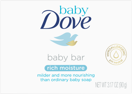 Baby Dove Rich Moisture Baby Bar - Baby Dove Baby Bar Rich Moisture (459x460), Png Download