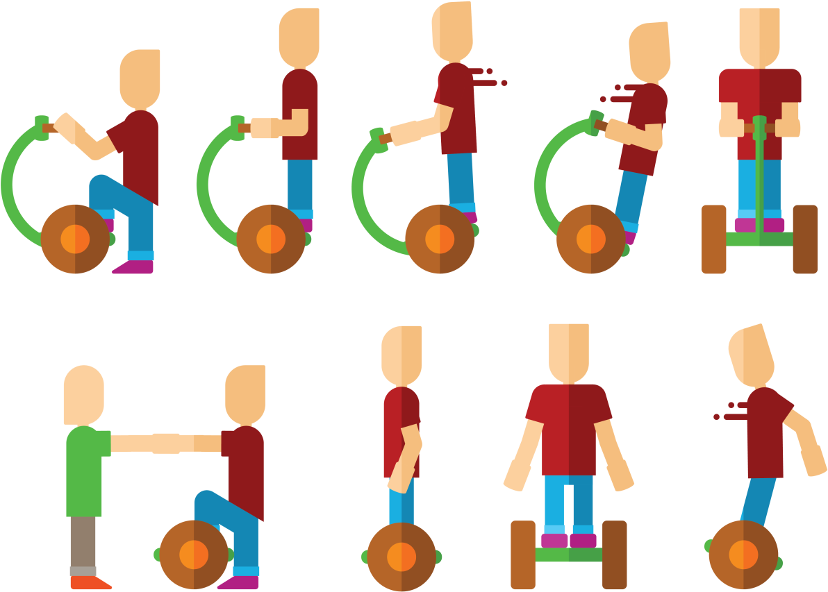 Segway Free Vector Art (1400x980), Png Download