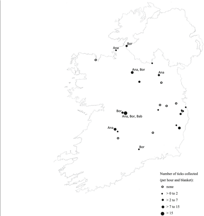 Tick Abundance And Presence Of Tick-borne Disease Agents - Map (850x720), Png Download