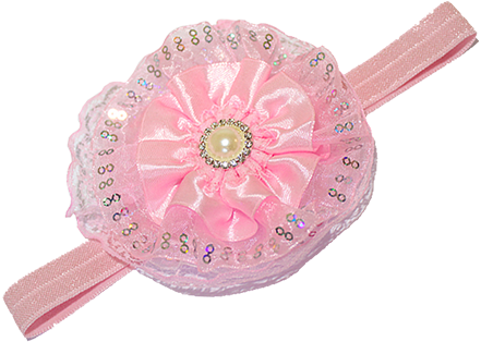 Beautiful Pink Flower Headband For Baby And Kids - Headband (460x460), Png Download