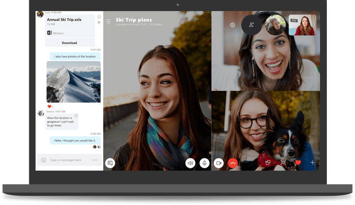 Skype 8 - - Skype 8.0 For Desktop (730x422), Png Download