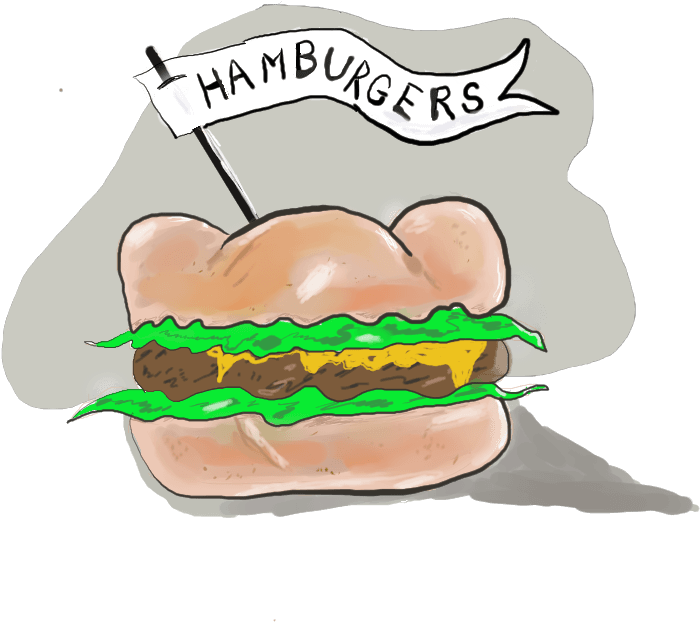 Fresh Off The Grill - Hamburger (800x800), Png Download