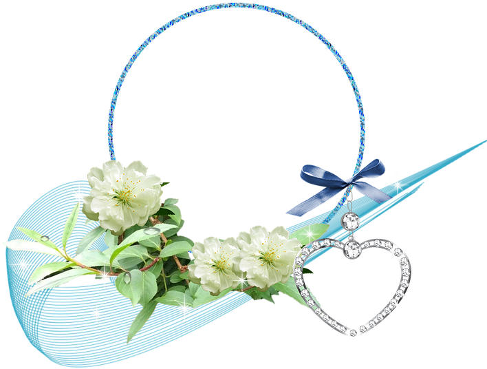 Cluster, Blue Wave, Parelhart, White Flowers - Birthday (720x720), Png Download