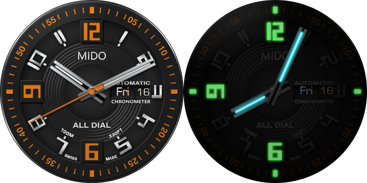 Mido All Dial - Mido 8340-8 Automatic Titanium Watch (720x360), Png Download