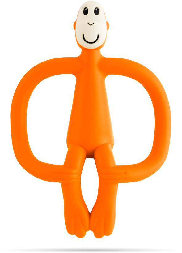 Orange Monkey Teething Toy - Matchstick Monkey Green (720x847), Png Download