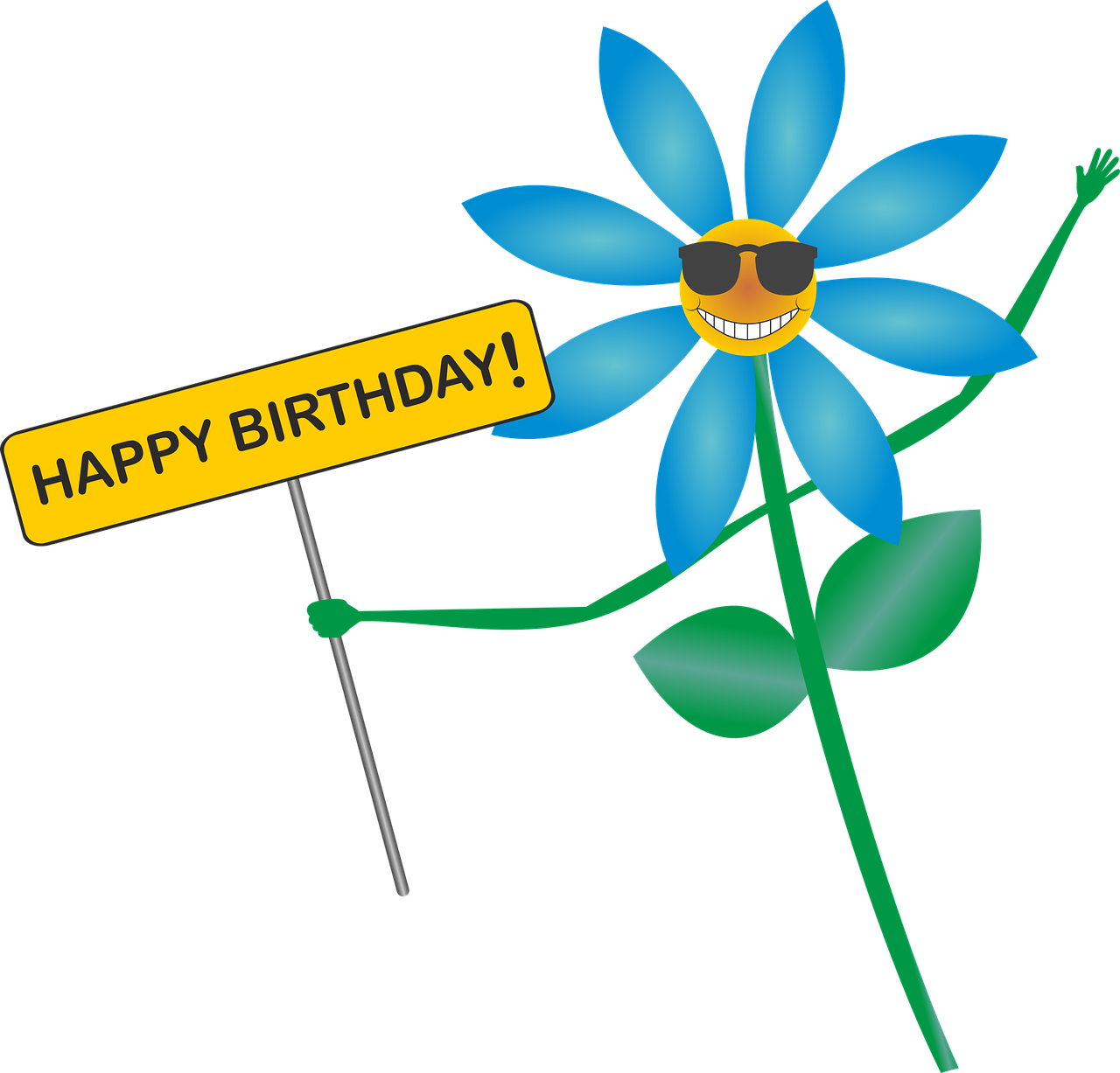Happy Birthday Birthday Greeting - Blomster Gratulerer Med Dagen (1280x1227), Png Download