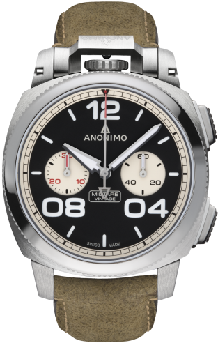 Black Dial - Anonimo Watch (344x500), Png Download