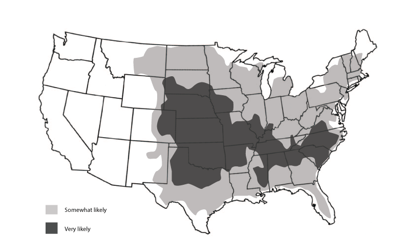Areas Prone To Hail - Atlas (792x612), Png Download