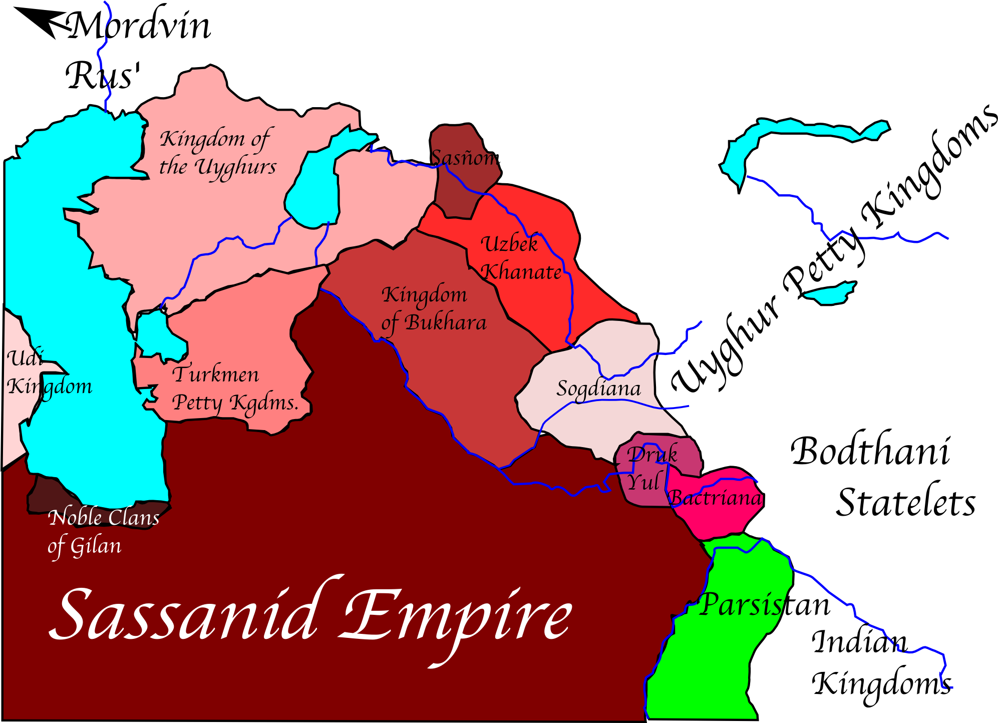 Central Asia Late Ix Century - Uyghurs In Central Asia (2000x1443), Png Download