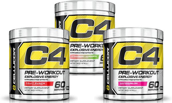 C4 Explosive Energy Gen 4 - Cellucor C4 60 Servings - Pre-workout (600x600), Png Download