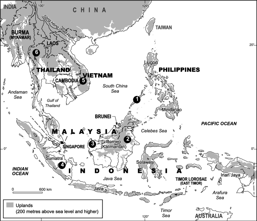 Location Of Case Studies In Southeast Asia - Université De Montréal (850x731), Png Download