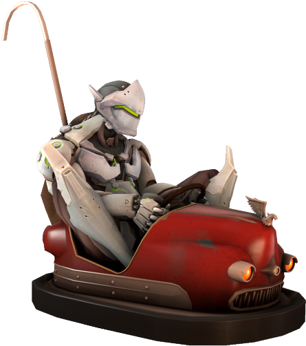 Genji In A Bumper Car - Figurine (500x549), Png Download