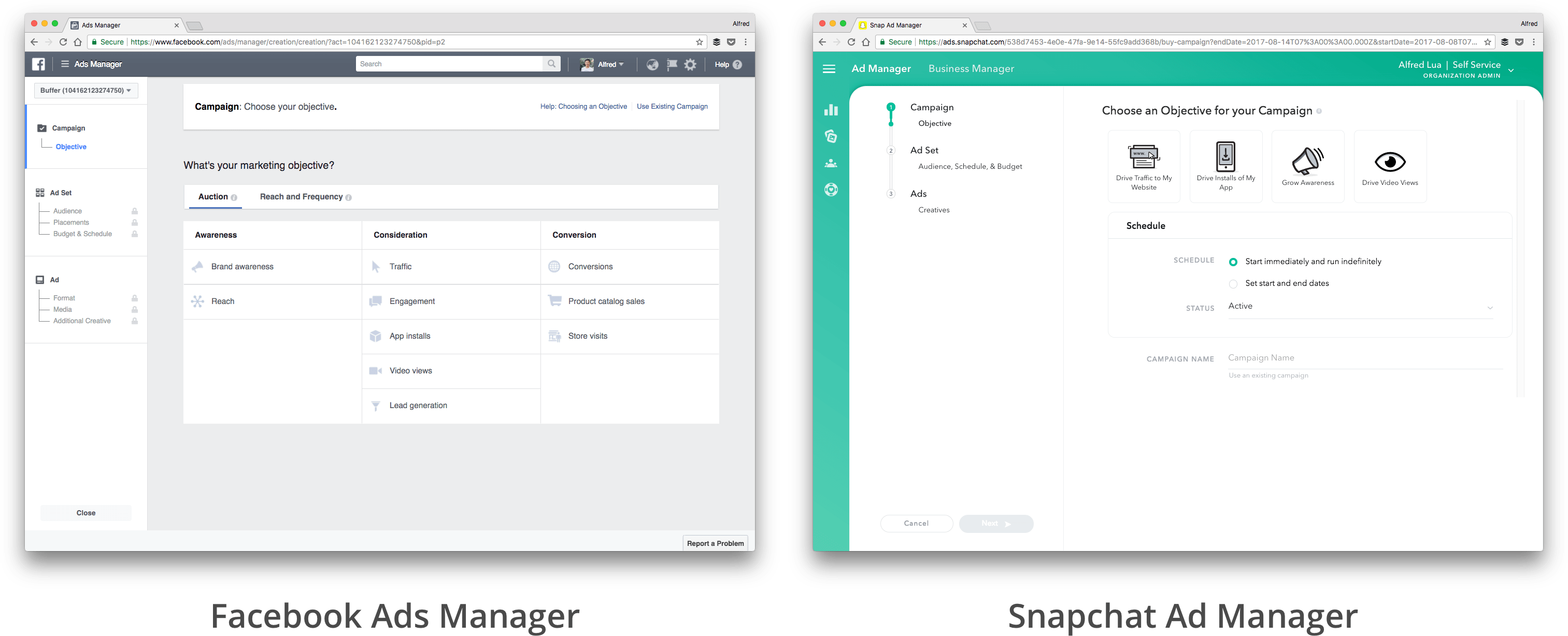 Facebook And Snapchat Ads Managers - Computer Icon (3026x1228), Png Download
