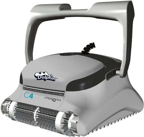 Dolphin C4 Automated Pool Cleaner - Maytronics Us Inc. 80256 Dolphin C4 - Commercial Pool (500x481), Png Download