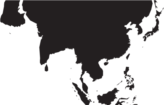 Asia Map China - Asia Pacific Gray Map (580x358), Png Download