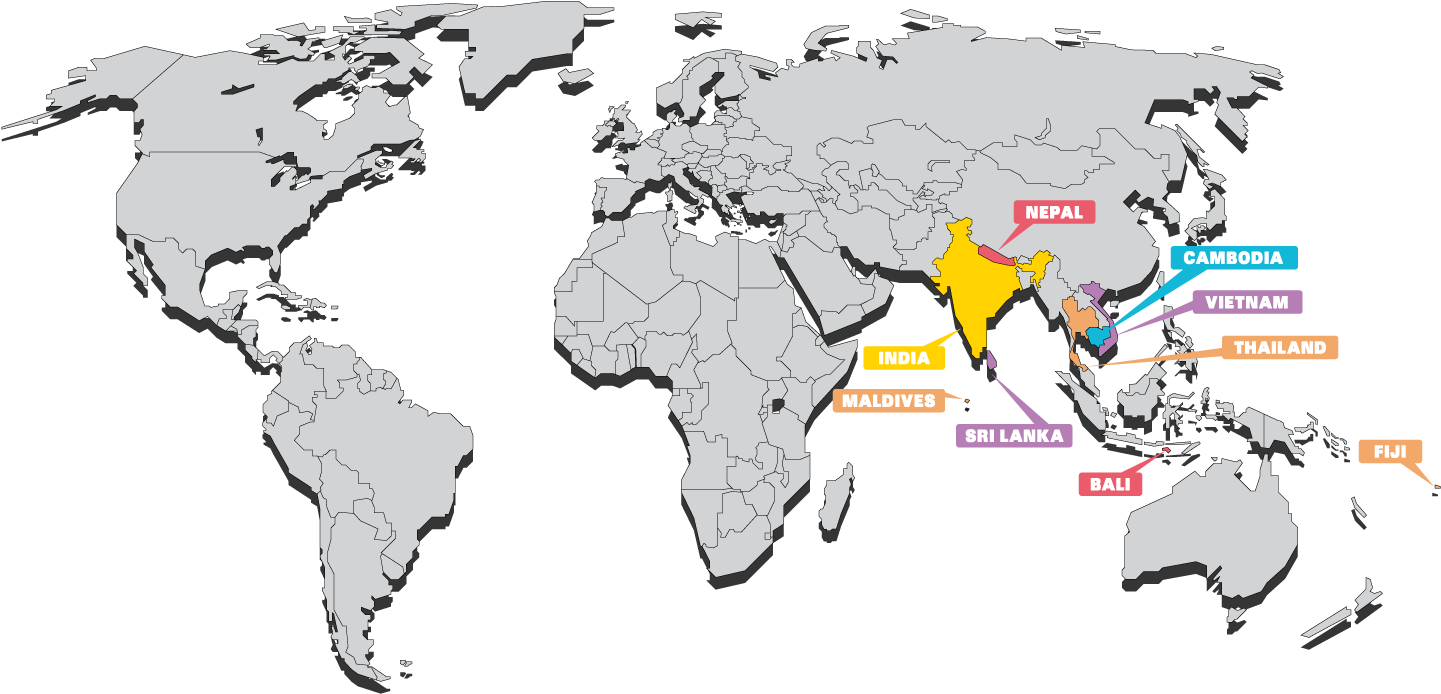 Asia Projects Map - India In World Political Map (1500x753), Png Download