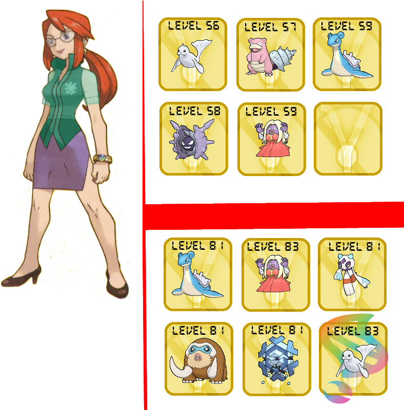 Lorelei Yy - Pokemon Ice Type Elite Four (800x800), Png Download