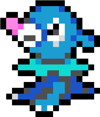 Popplio - Pixel Art Pokemon Popplio (390x450), Png Download