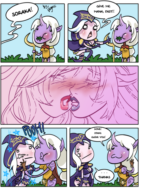 Lol Soraka Comic (500x707), Png Download