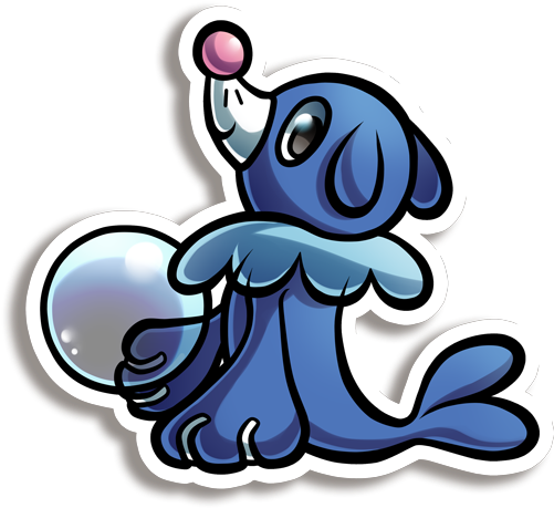 Popplio Vinyl Sticker - Sticker (500x500), Png Download