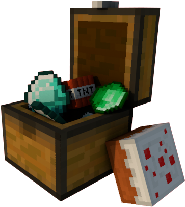Whate Is It It Is A Lootcrate - Minecraft Chest Png (382x414), Png Download