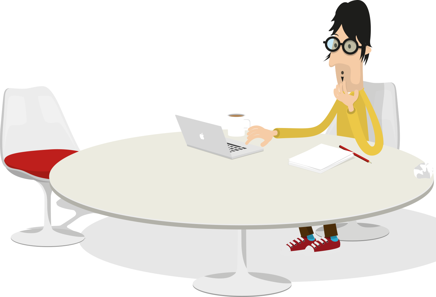 Thinker - Coffee Table (1457x993), Png Download