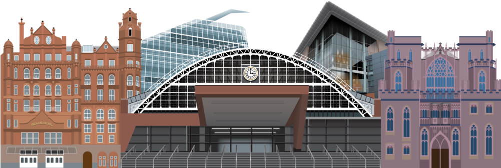 Mcr Central Montage 02 - Portable Network Graphics (1000x352), Png Download