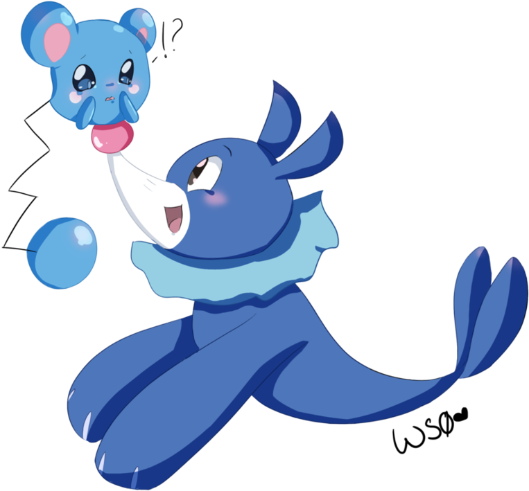 Azurill And Popplio By Whitestorm0 On Deviantart - Cute Azurill (912x876), Png Download