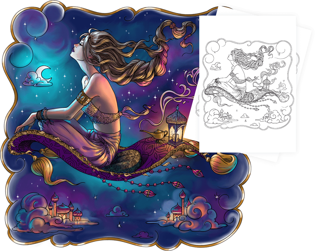 Previous Free Adult Coloring Page - Colored Pages (1034x821), Png Download