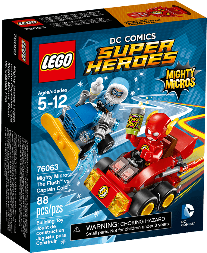 76063 Mighty Micros - Dc Comics Flash Lego (1488x837), Png Download