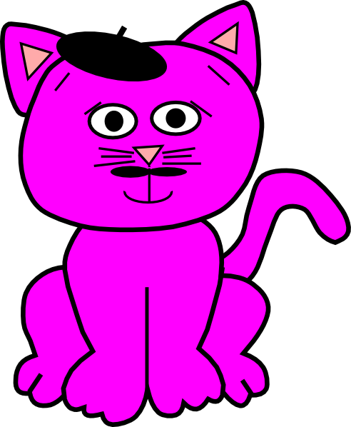 Small - Green Cat Clipart (492x598), Png Download
