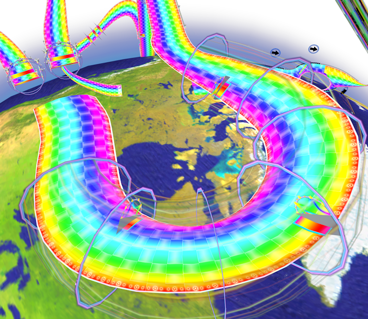 Download Zip Archive - Wii Rainbow Road Map (750x650), Png Download