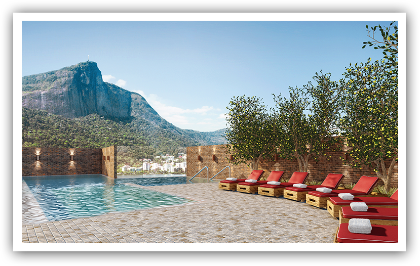 Artsy Leblon Residence Apartamentos 2 Quartos Suite - Cliff (829x526), Png Download