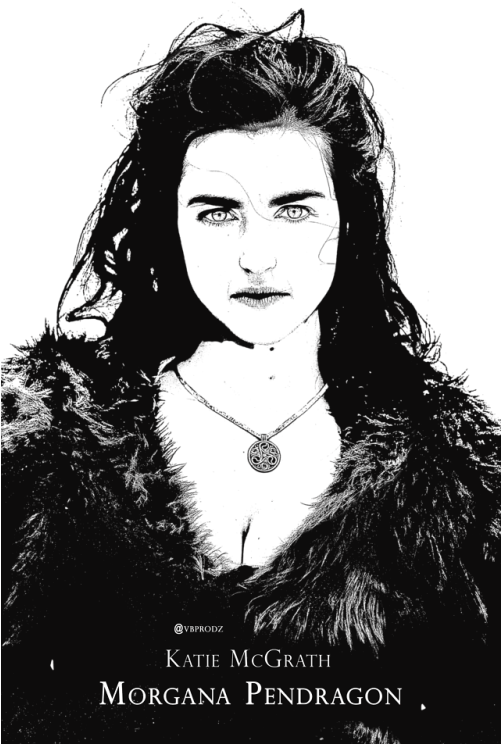 Katie Mcgrath As Morgana - Morgana Pendragon (500x750), Png Download