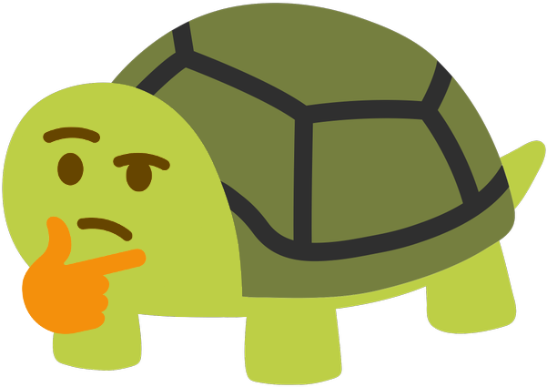 Thinker , - Android Turtle Emoji (600x600), Png Download