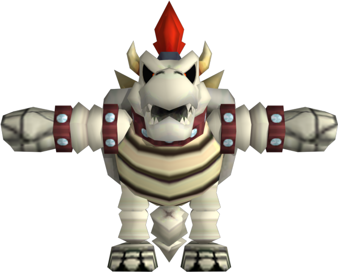 Download Zip Archive - Dry Bowser Mario (750x650), Png Download