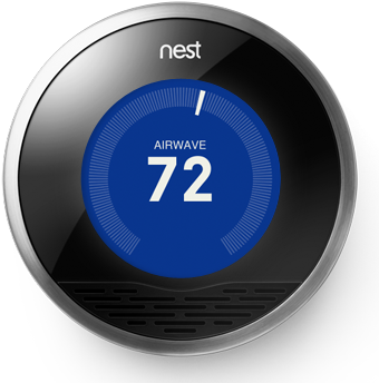 Nest Thermostat Is Part Hal, All Awesome - Nest Learning Thermostat (348x351), Png Download