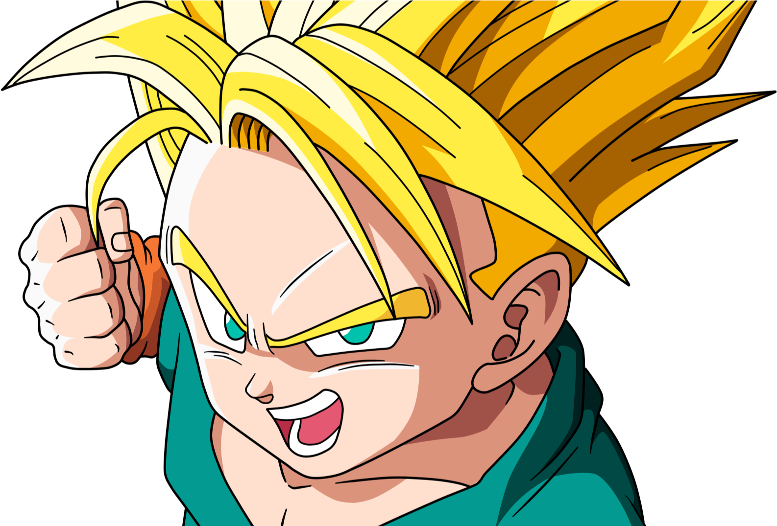 Trunks Super Saiyajin 1 (1900x1074), Png Download