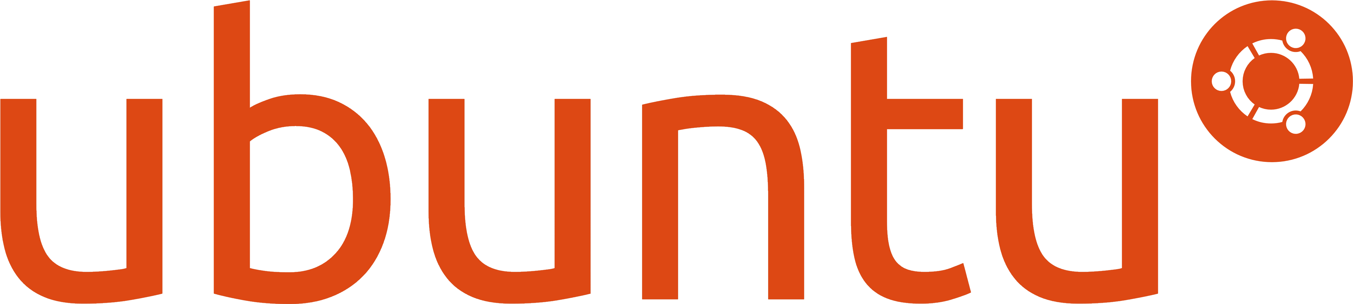 Ubuntu Logo, Orange - Open Source Os Ubuntu (4553x1745), Png Download
