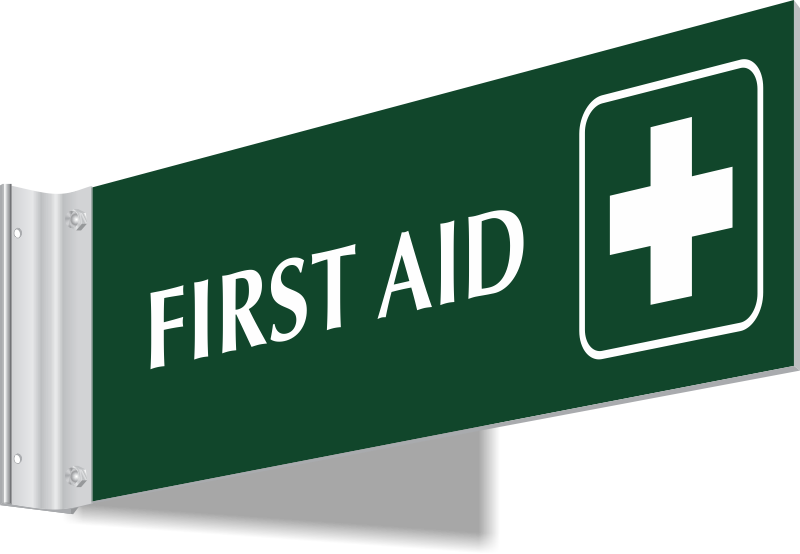 First Aid With Cross Symbol 2 Sided Spot A Signs - Hospital (800x554), Png Download