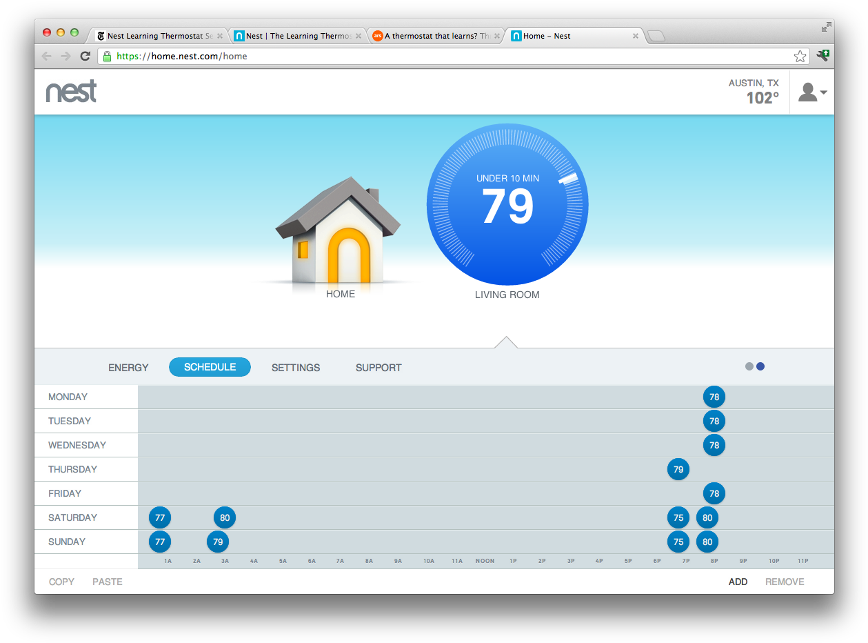 You - Nest Learning Thermostat (1274x947), Png Download