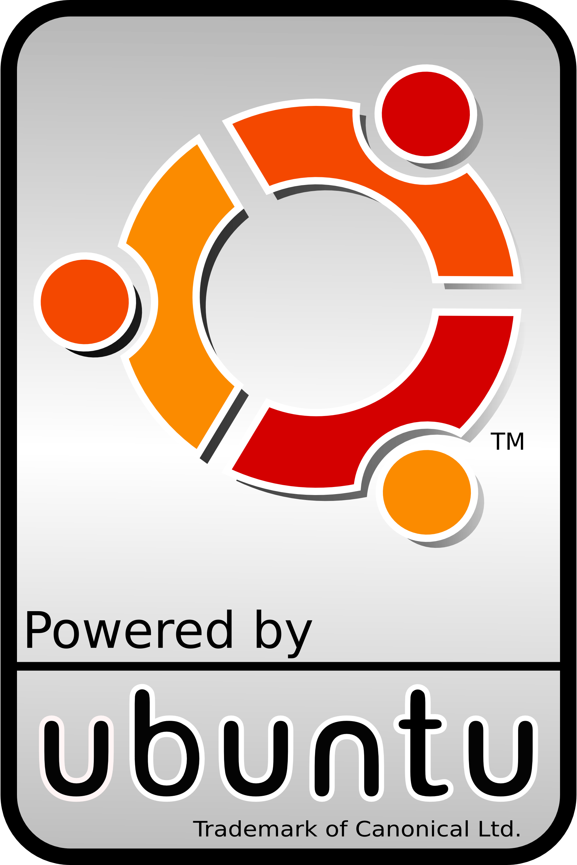 Ubuntu - Powered By Ubuntu (1870x2801), Png Download