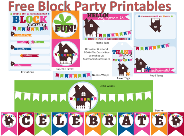 Free Neighborhood Block Party Printables - Neighborhood Block Party Template (650x506), Png Download
